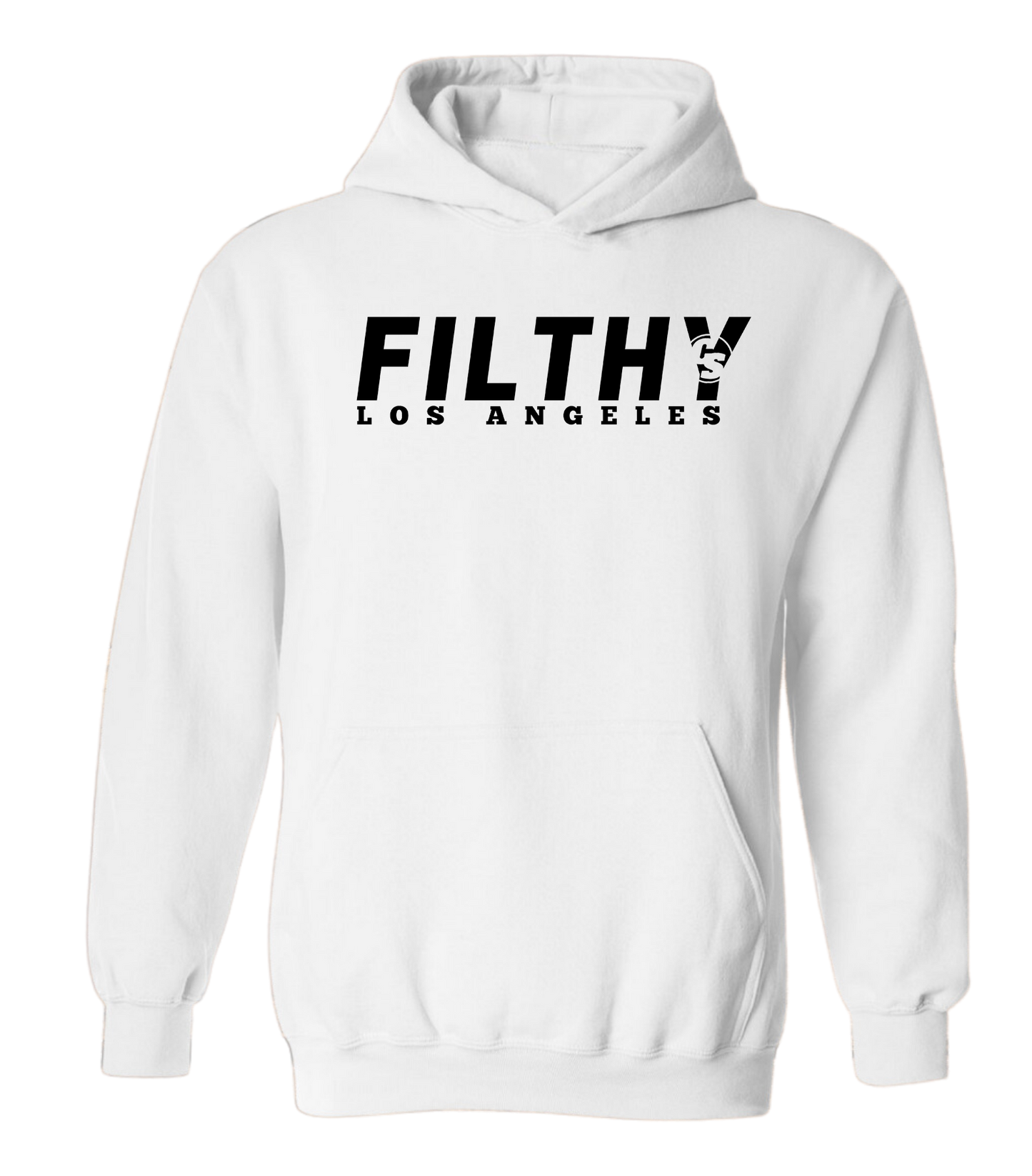 "FILTHY" LOS ANGELES WHITE HOODIE